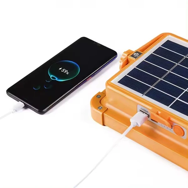 چراغ پروژکتور LED خورشیدی با قابلیت پاوربانک و تنظیم نور - تصویر 3
